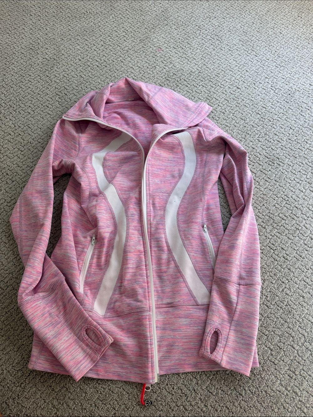 Lululemon Women’s Pink multicolored collared Zip Jacket